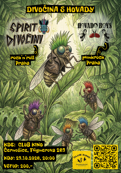 Plakát: Dvojkoncert: Spirit divočiny + Hovado Boys