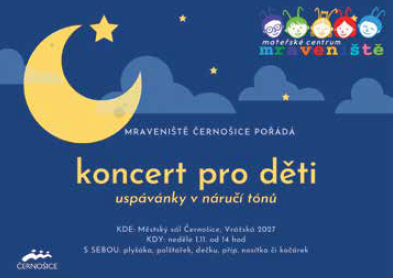 Plakát: Uspávánky v náruči tónů – koncert pro nejmenší