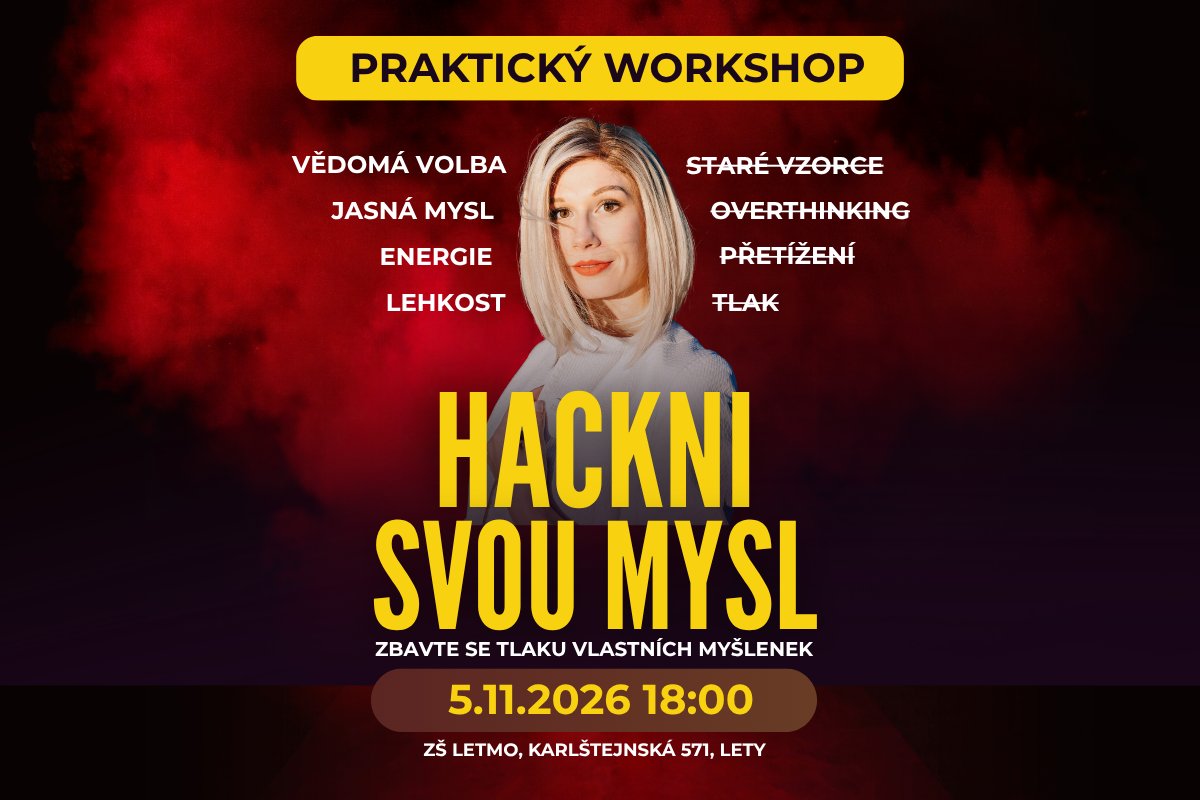 Plakát: Hackni svou mysl: od teorie k praxi – workshop