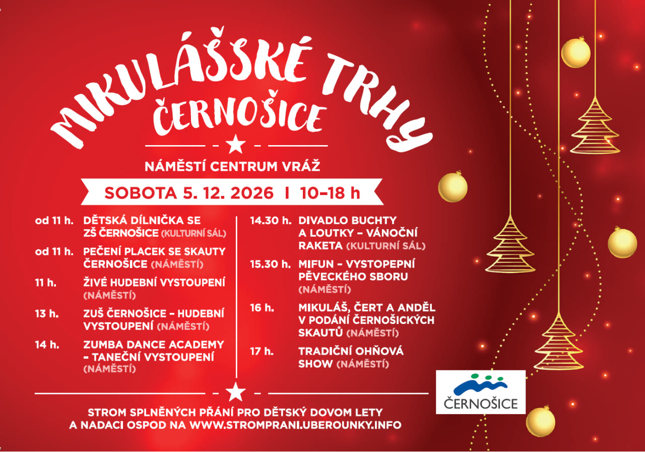 Plakát: Mikulášské trhy Černošice