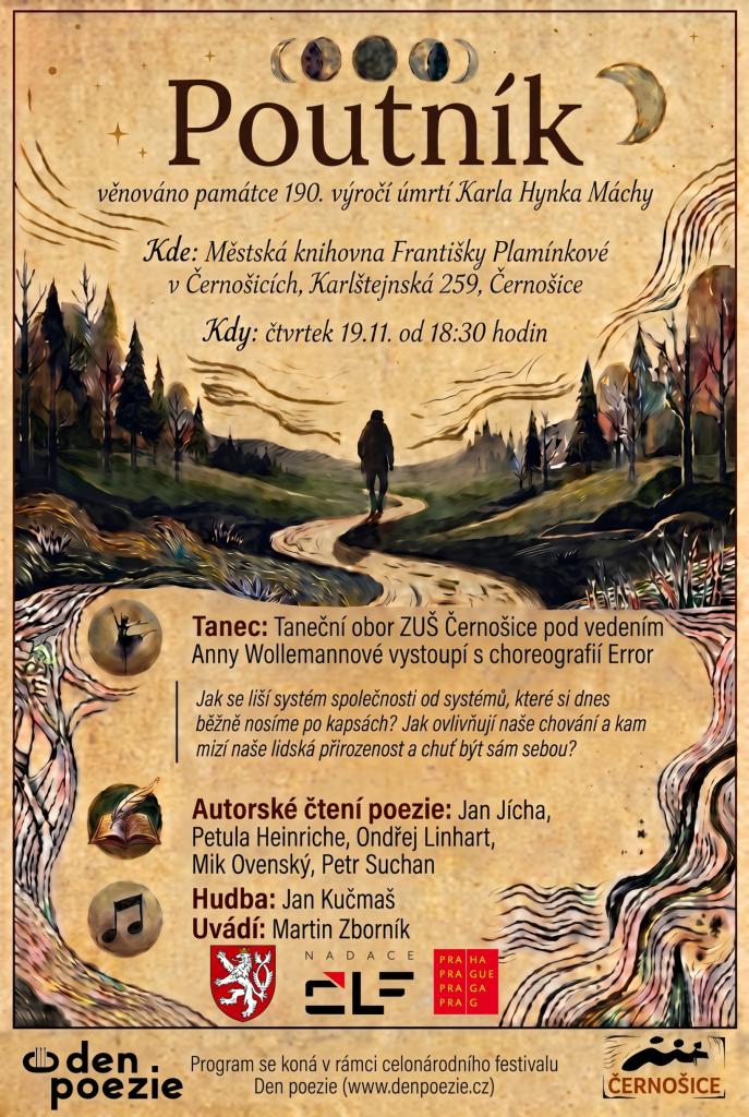 Plakát: Den poezie – Poutník