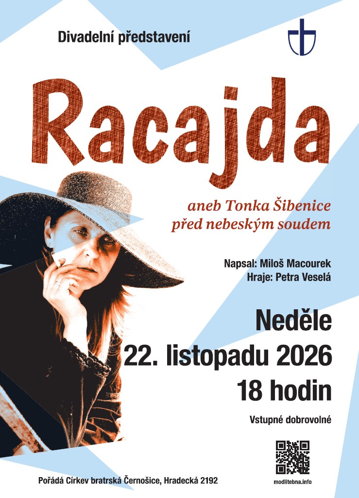 Plakát: Divadelní představení Racajda aneb Tonka Šibenice před nebeským soudem
