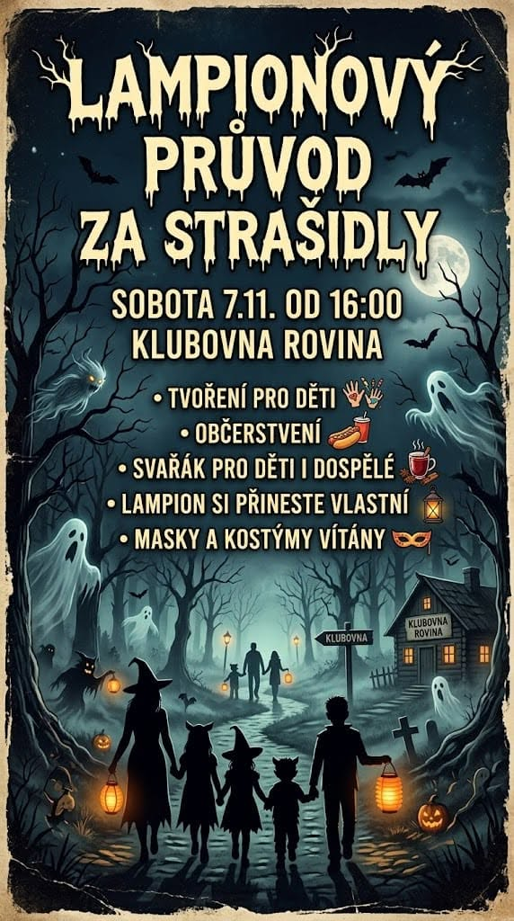 Plakát: Lampionový průvod za strašidly