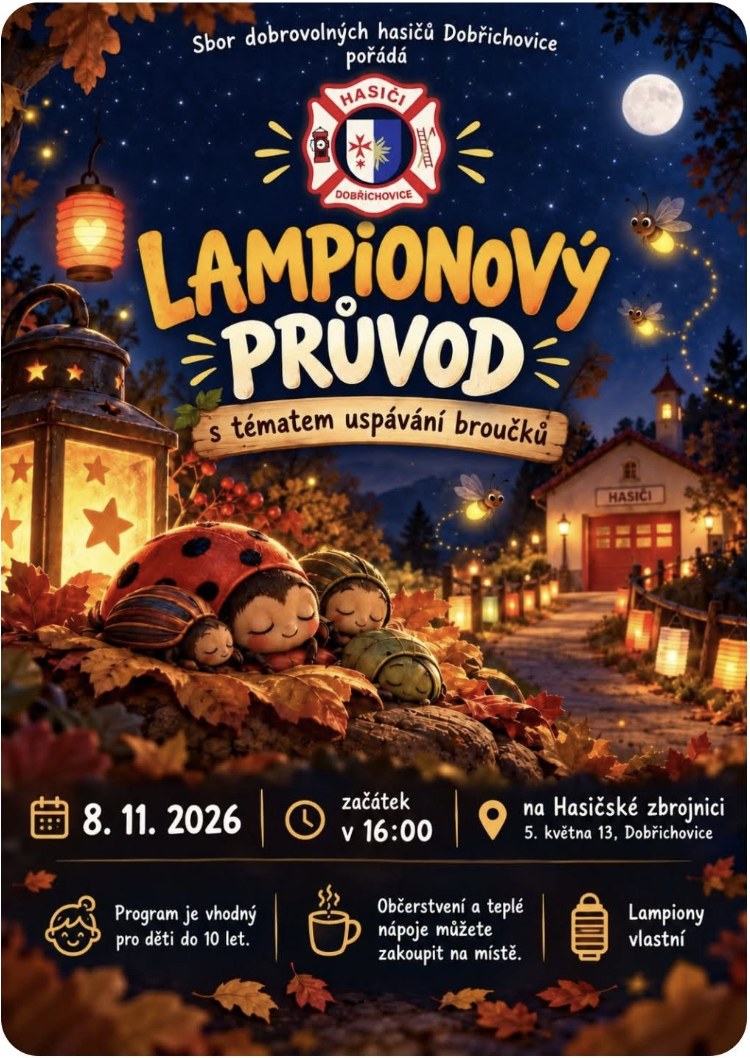 Plakát: Lampionový průvod s uspáváním broučků